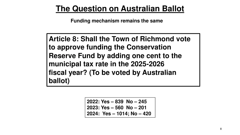 the question on australian ballot