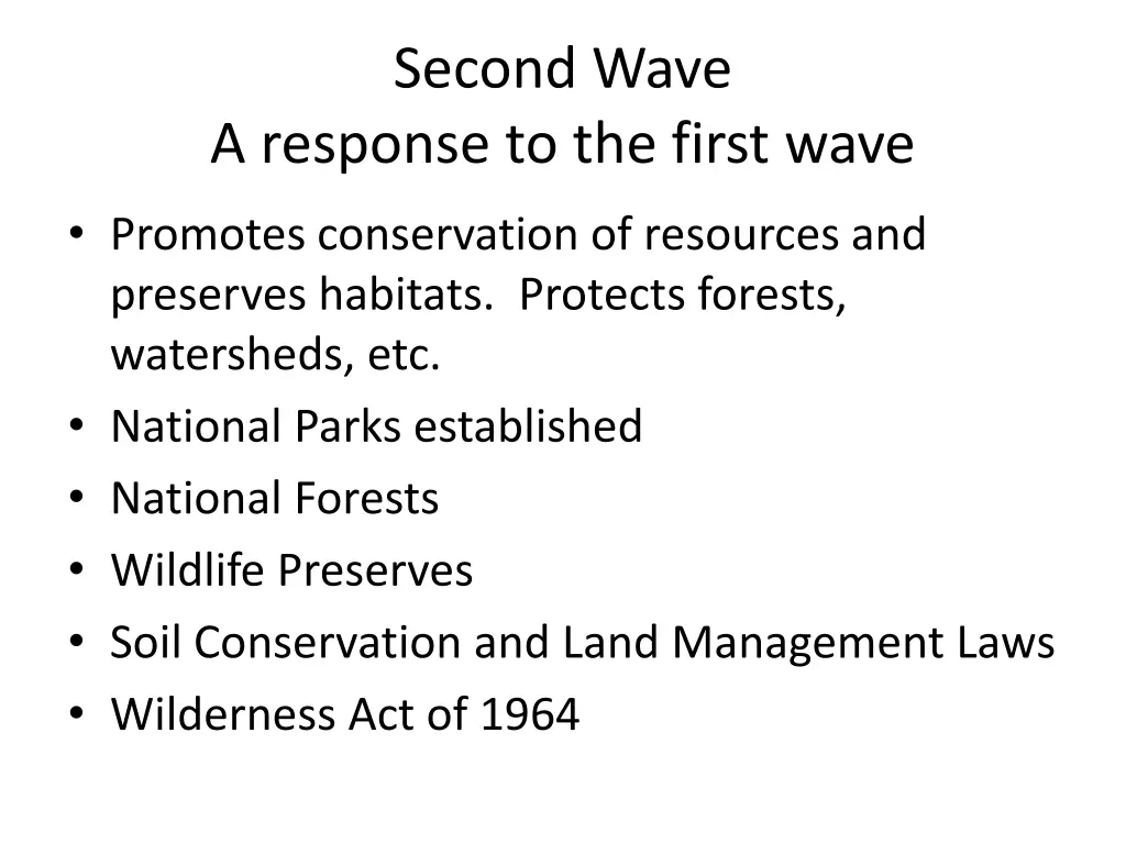 second wave