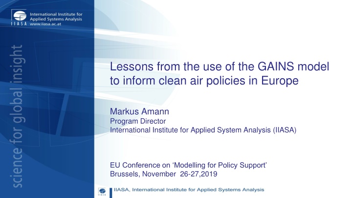 lessons from the use of the gains model to inform