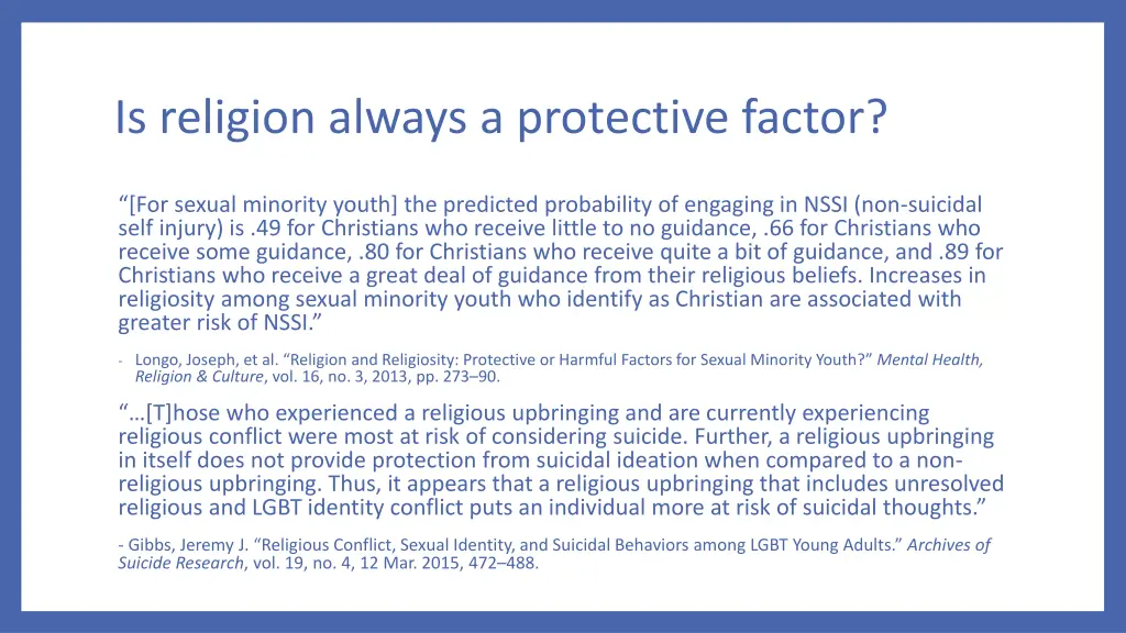 is religion always a protective factor