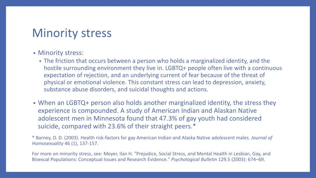 minority stress