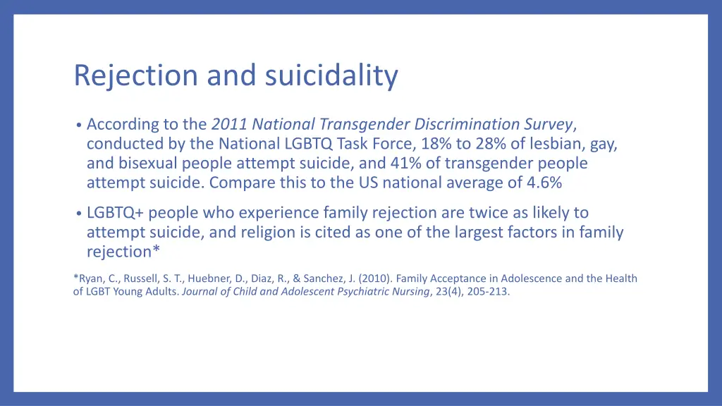 rejection and suicidality