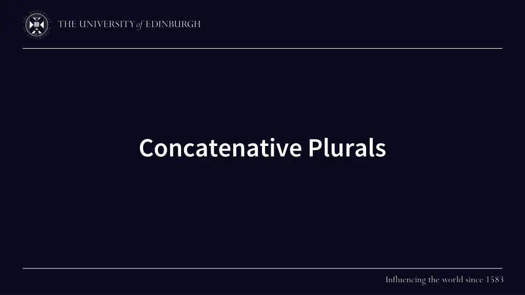 concatenative plurals