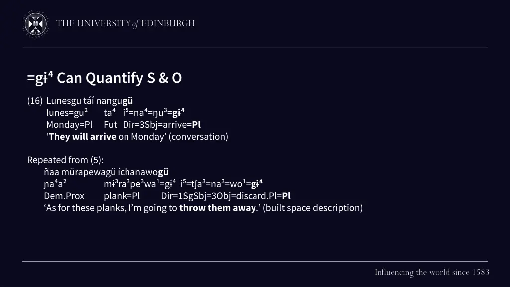 g can quantify s o