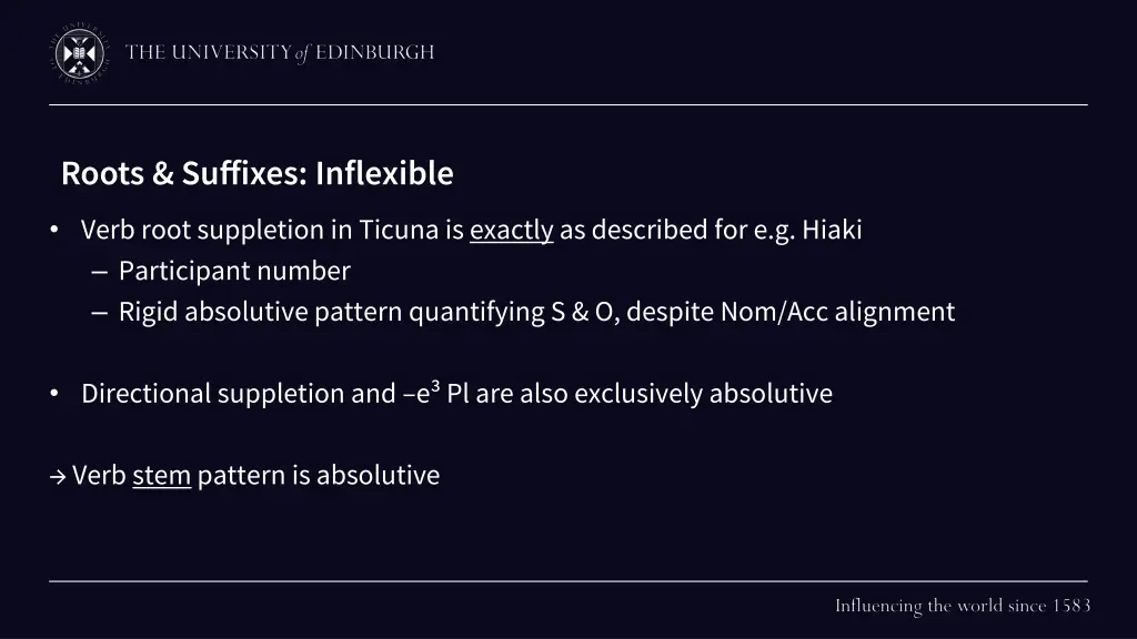 roots suffixes inflexible