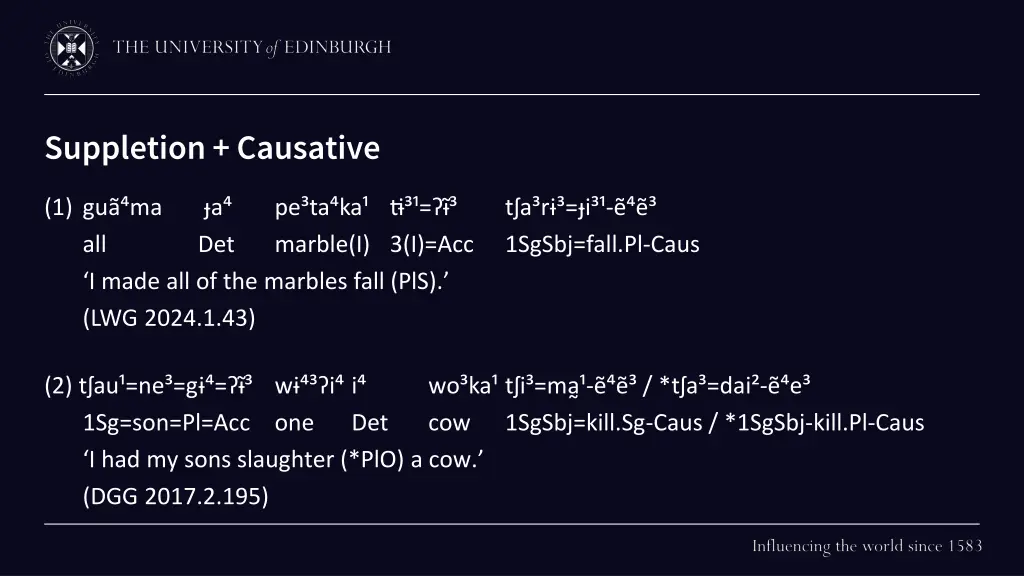 suppletion causative