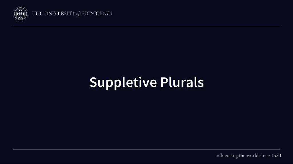 suppletive plurals
