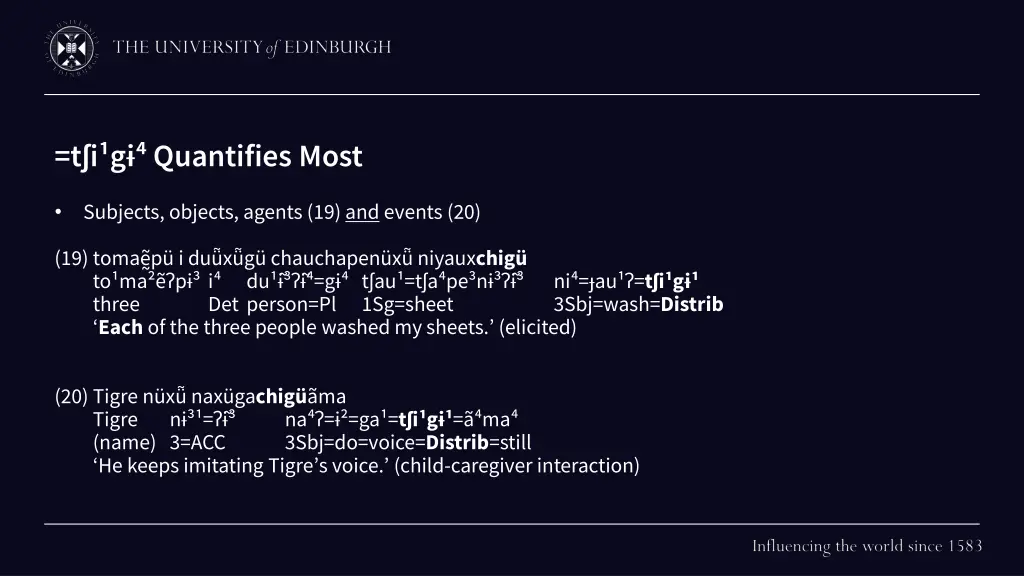 t i g quantifies most