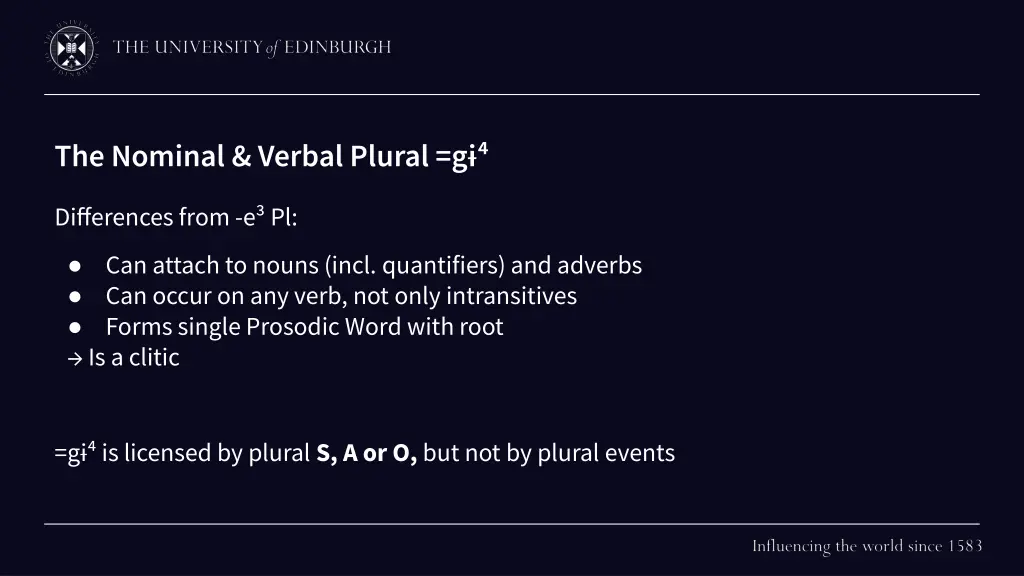 the nominal verbal plural g