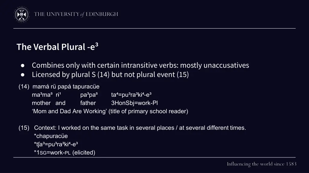 the verbal plural e