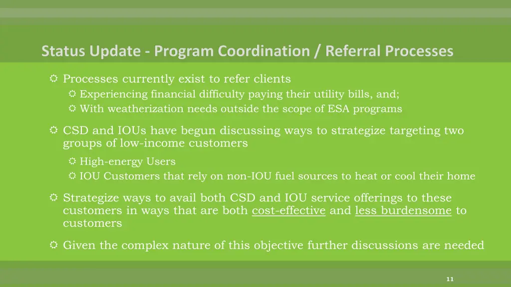 processes currently exist to refer clients
