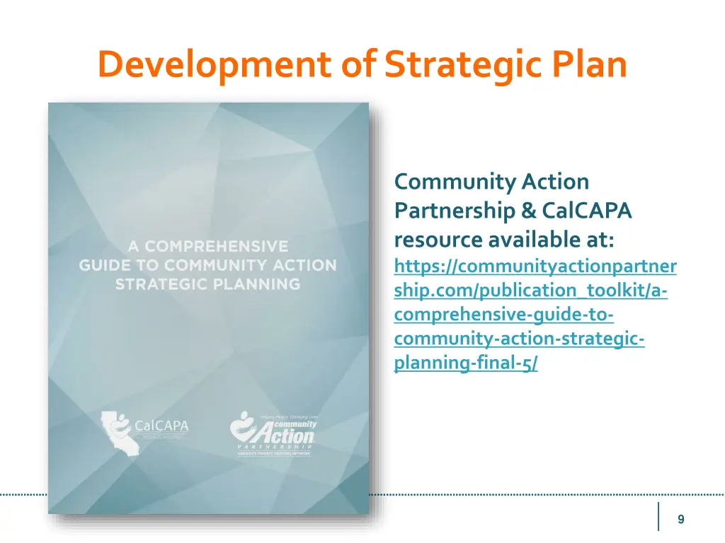 development of strategic plan