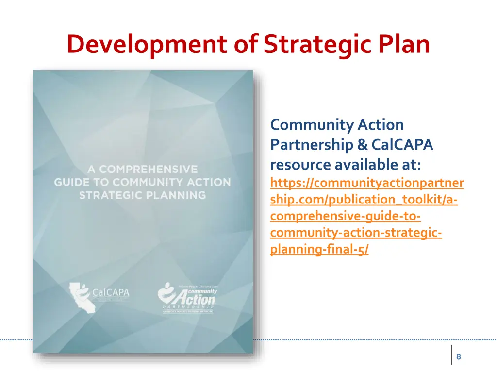 development of strategic plan