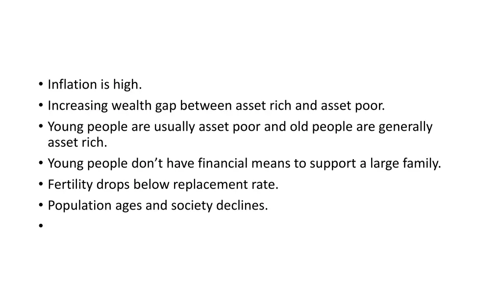 inflation is high increasing wealth gap between