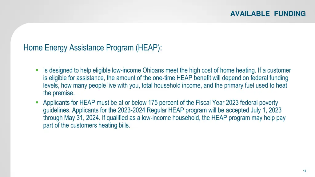 available funding 1