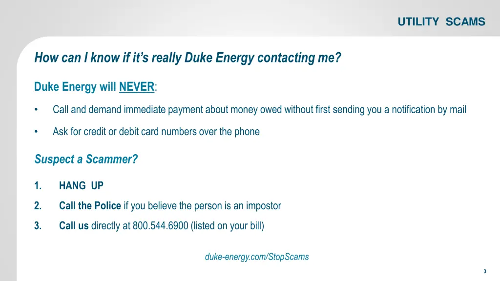 utility scams