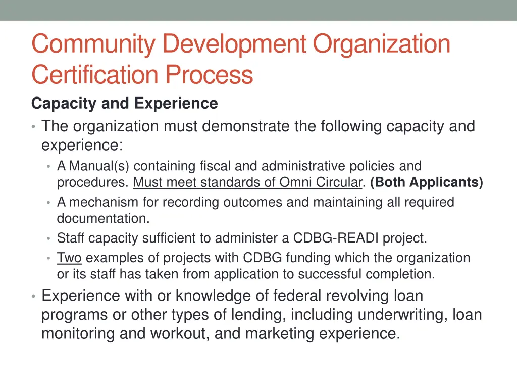 community development organization certification 3