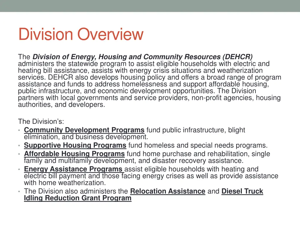 division overview
