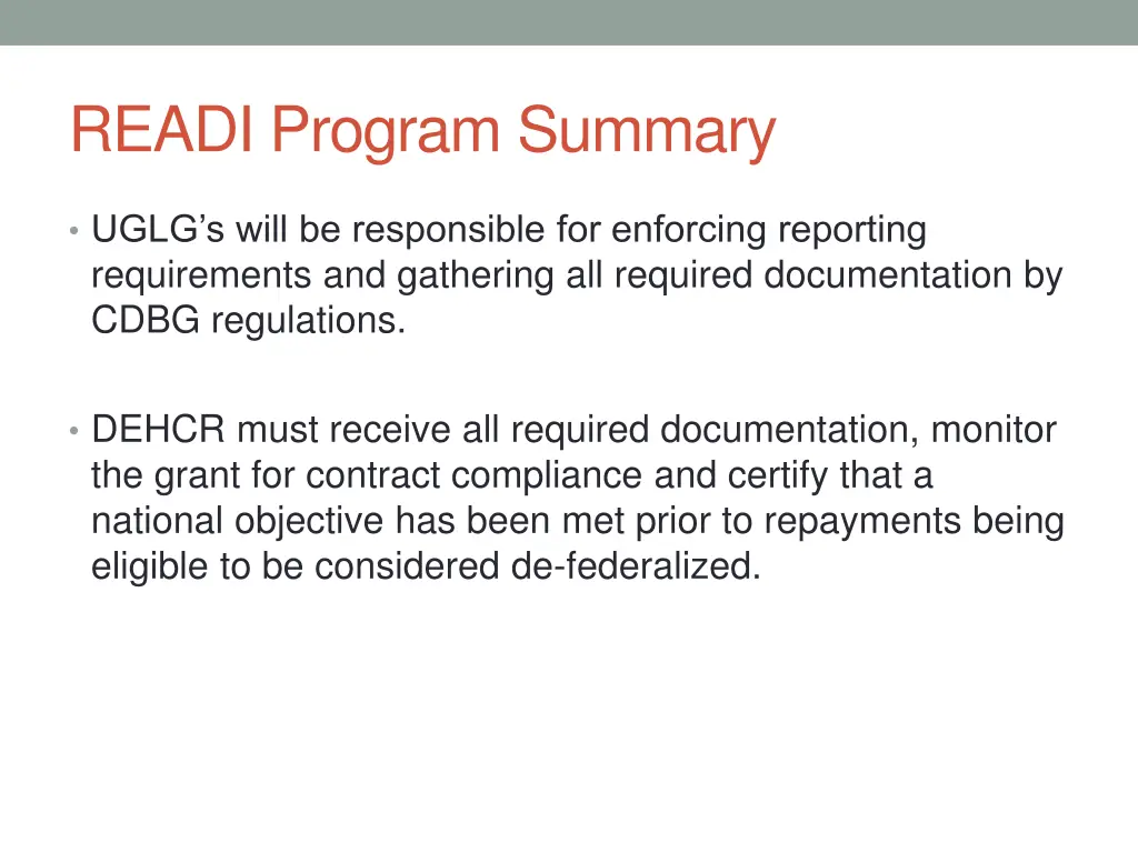 readi program summary 10
