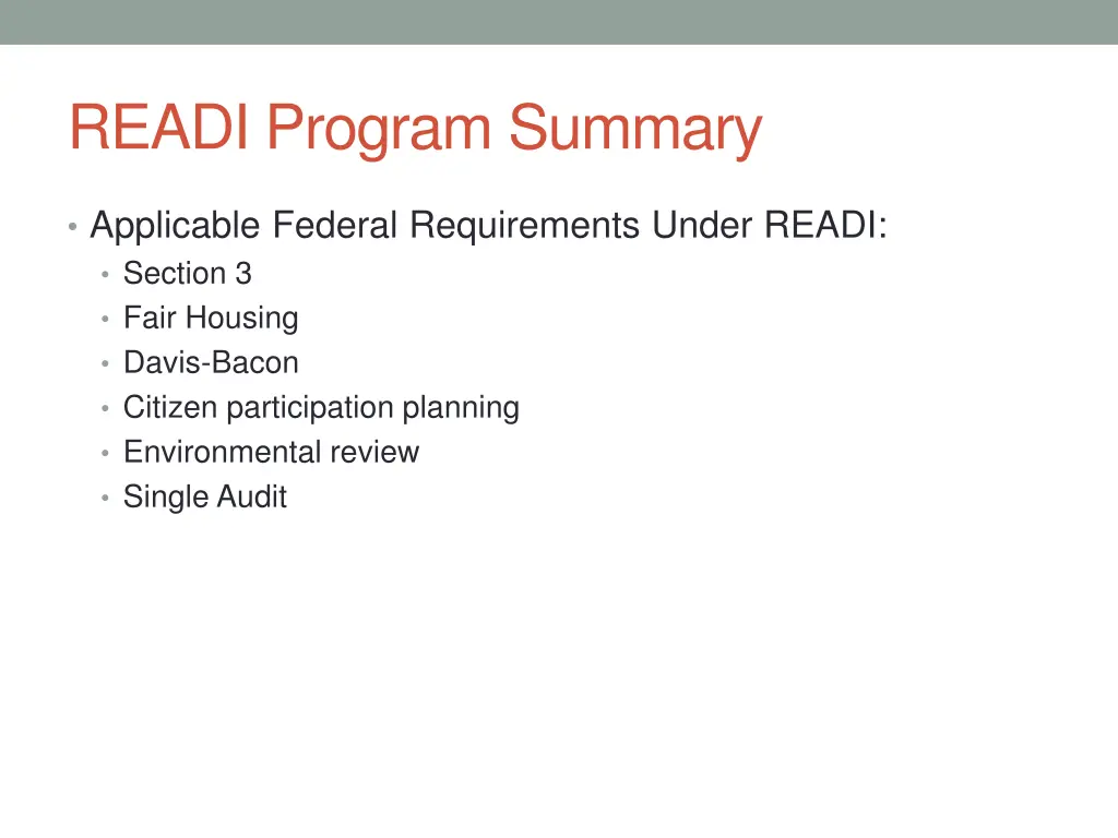 readi program summary 9
