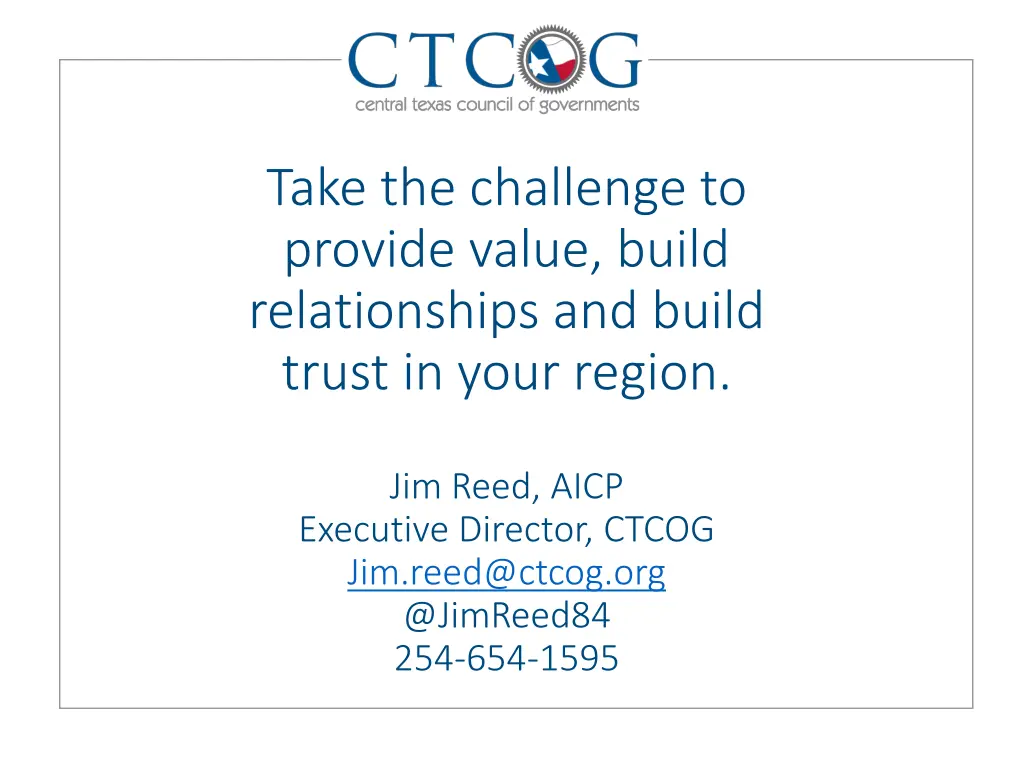 take the challenge to provide value build