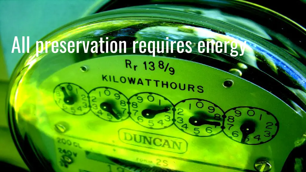 all preservation requires energy