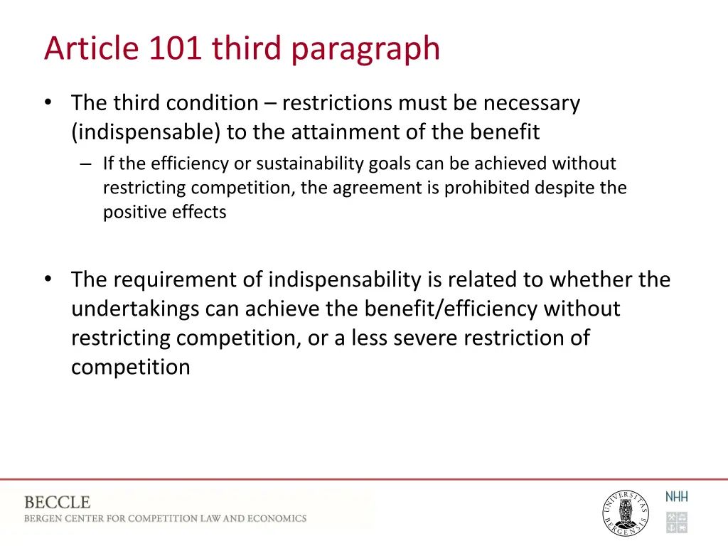 article 101 third paragraph
