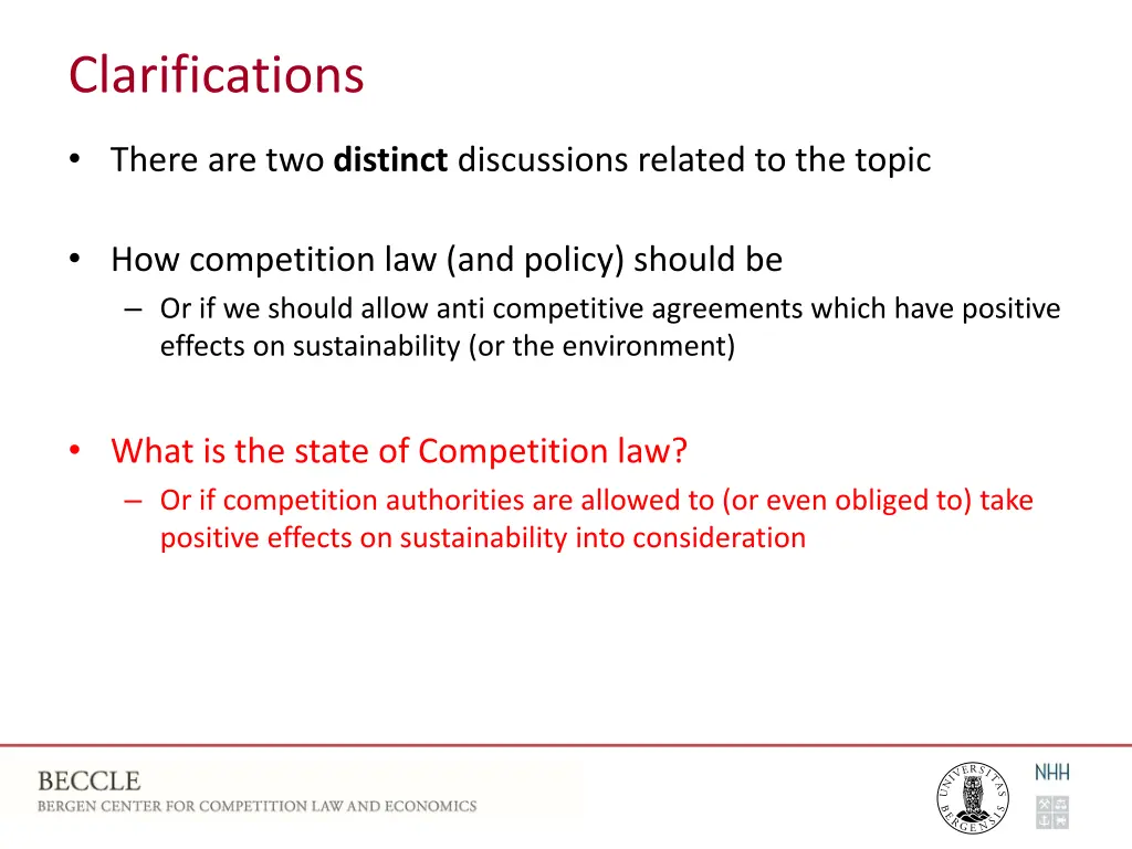 clarifications 2