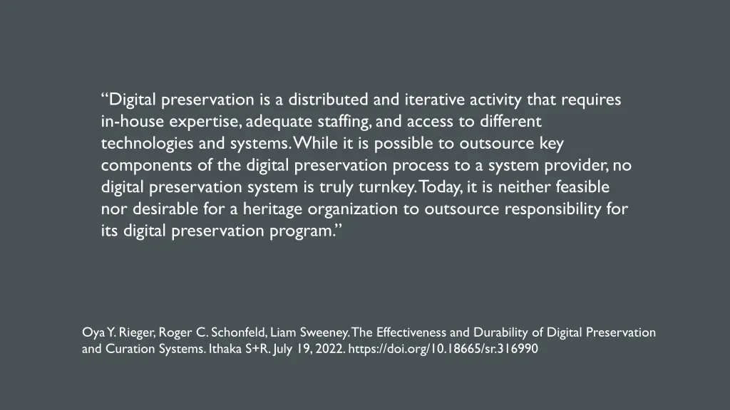 digital preservation is a distributed