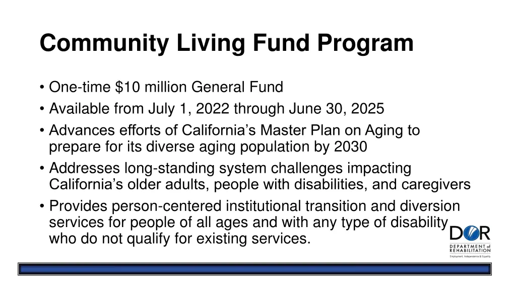community living fund program