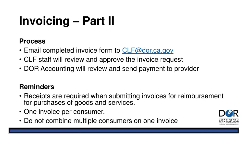 invoicing part ii