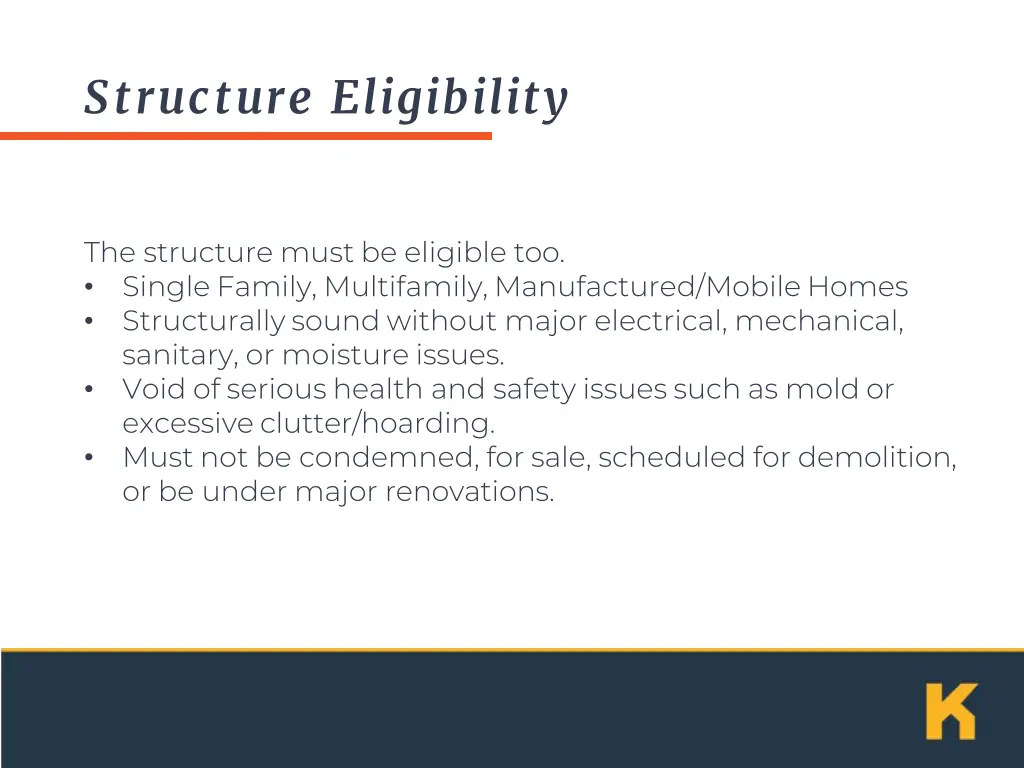 structure eligibility