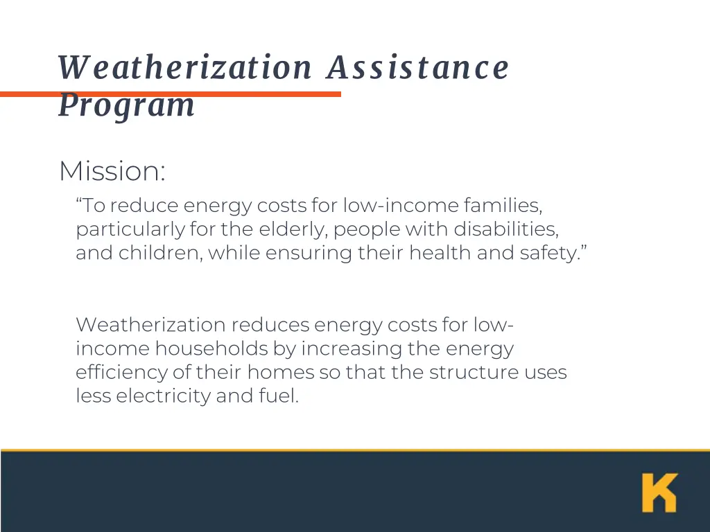 weatherization assistance program