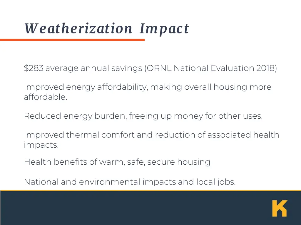 weatherization impact