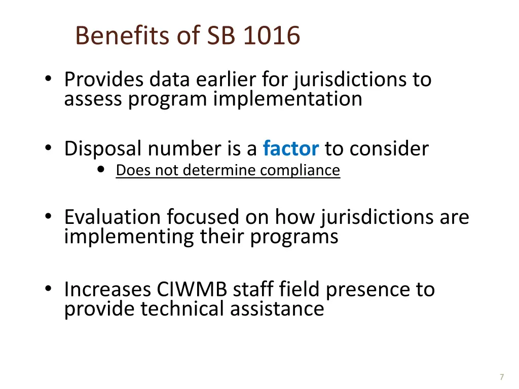 benefits of sb 1016 1