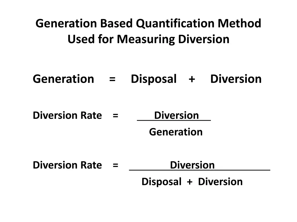 generation based quantification method used