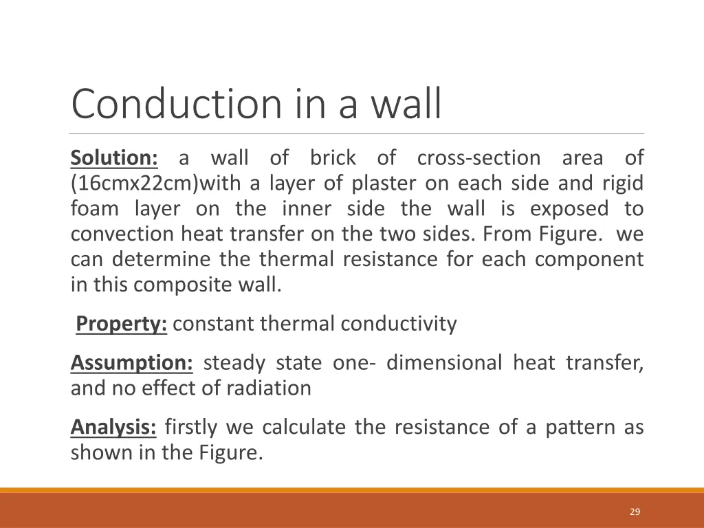 conduction in a wall 7