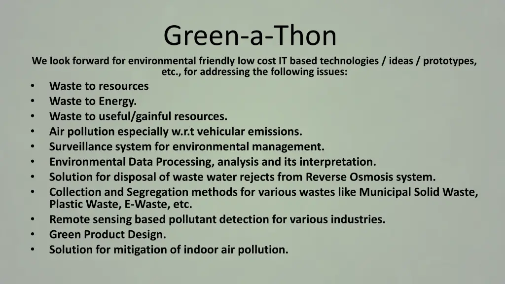 green a thon 1