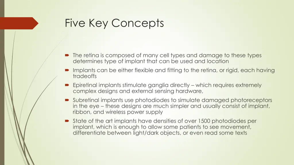 five key concepts