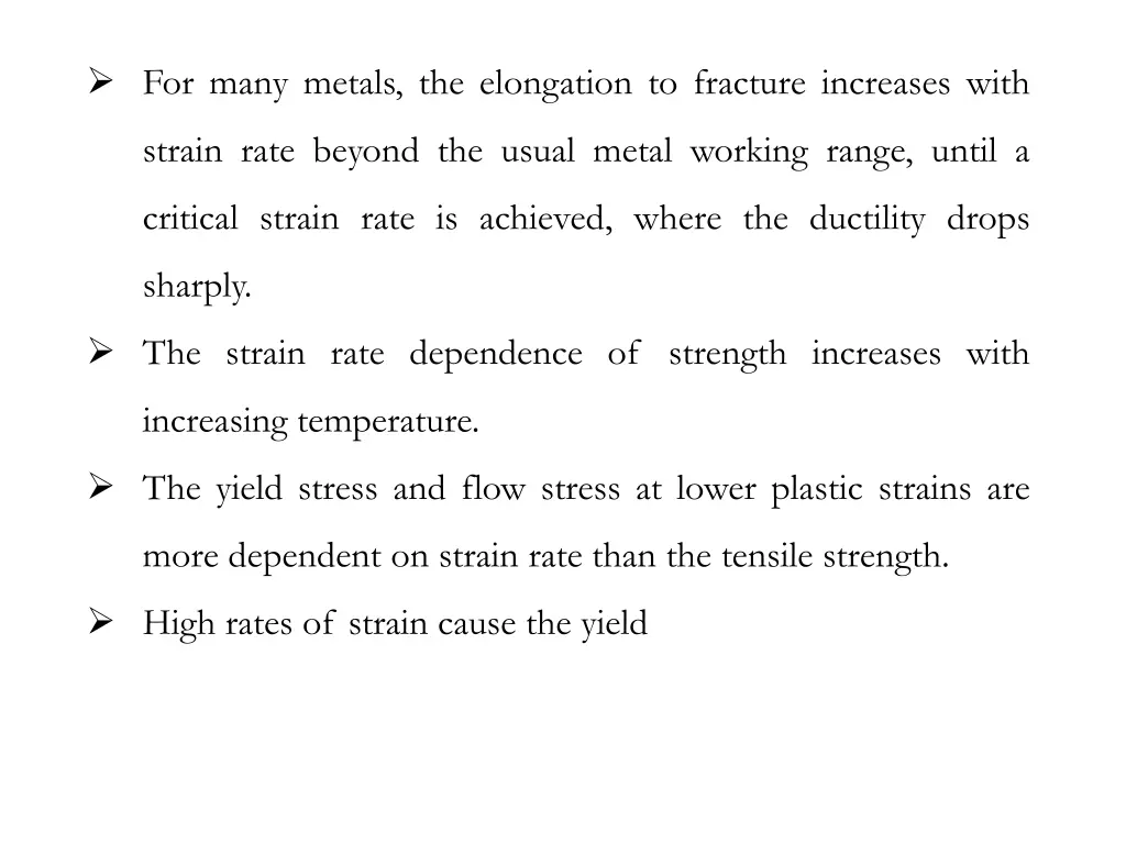 for many metals the elongation to fracture