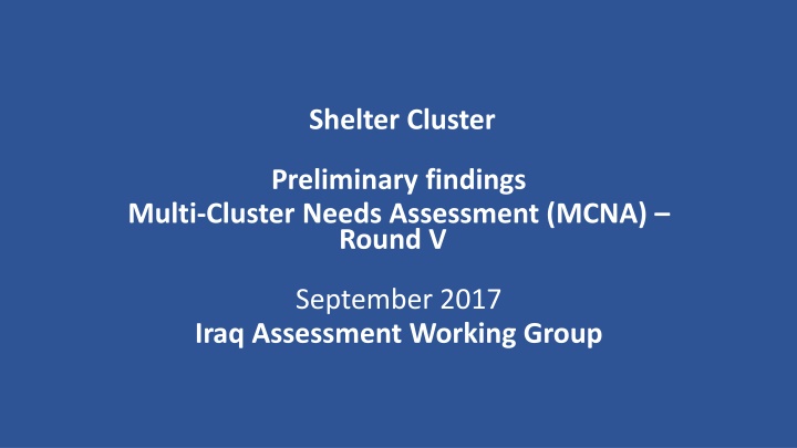 shelter cluster