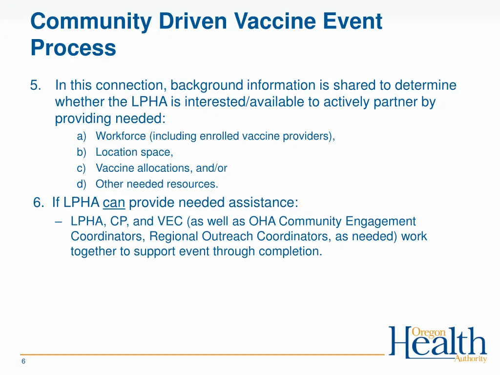 community driven vaccine event process 4