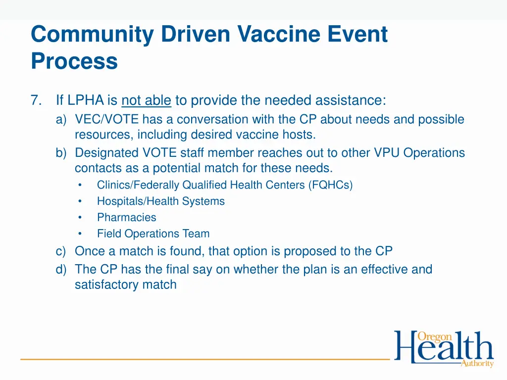 community driven vaccine event process 5