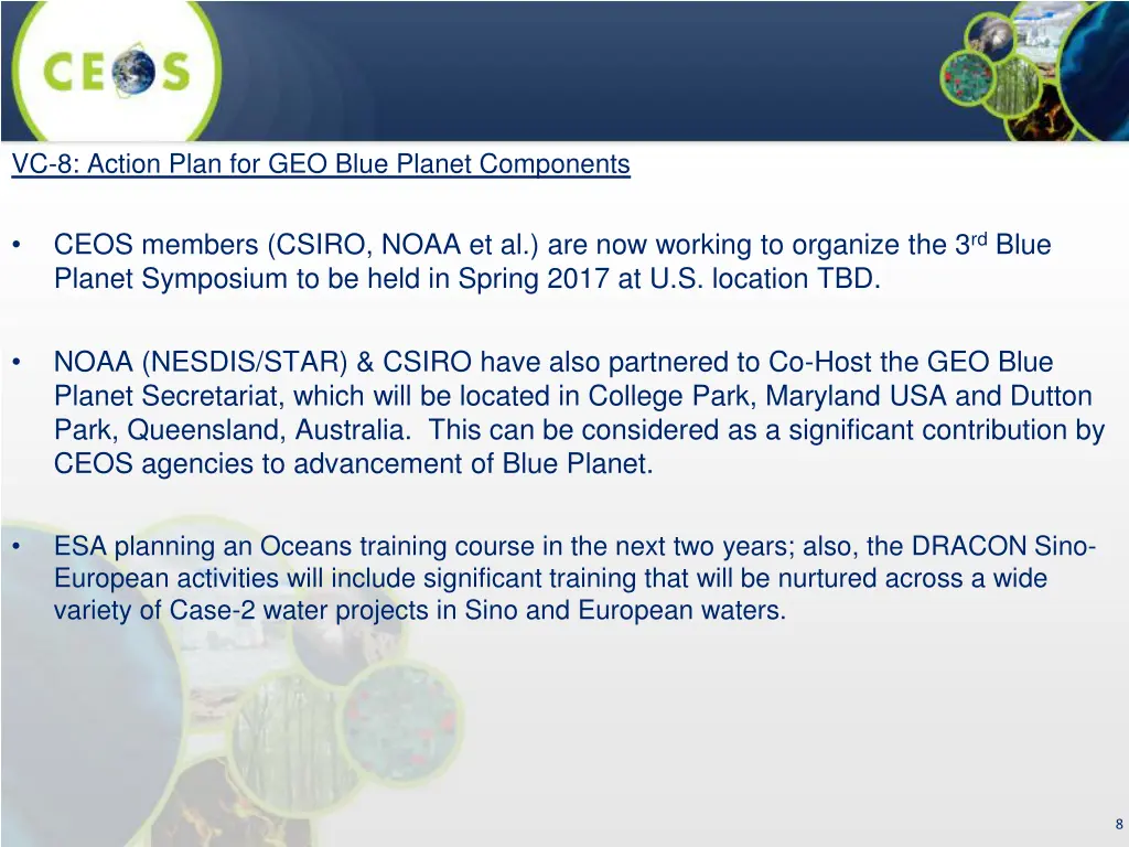 vc 8 action plan for geo blue planet components 2