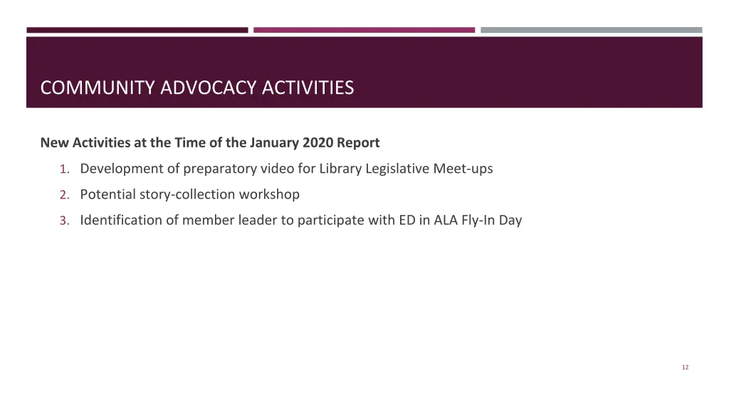community advocacy activities 1