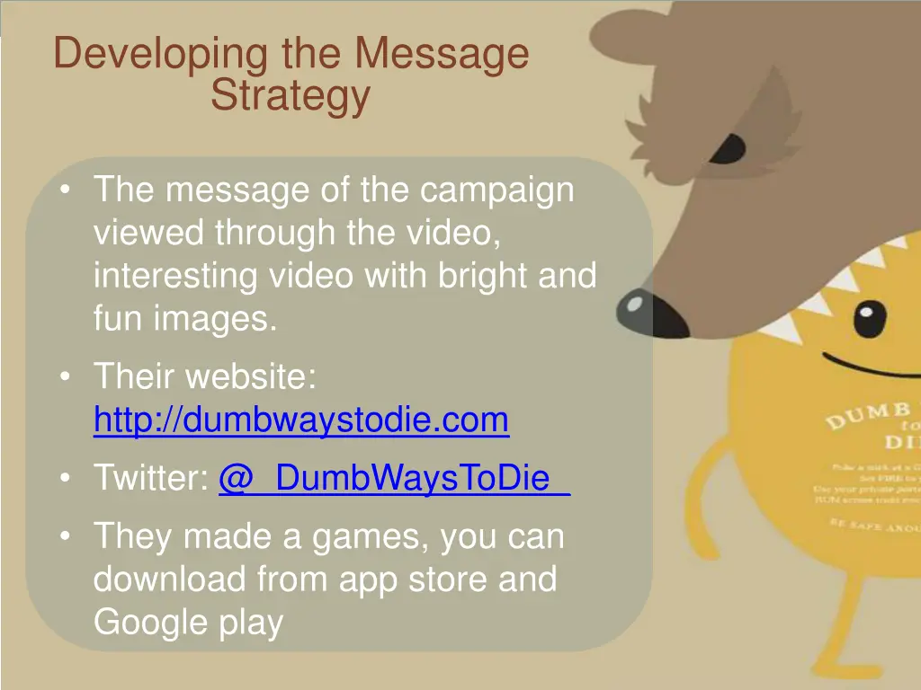 developing the message strategy