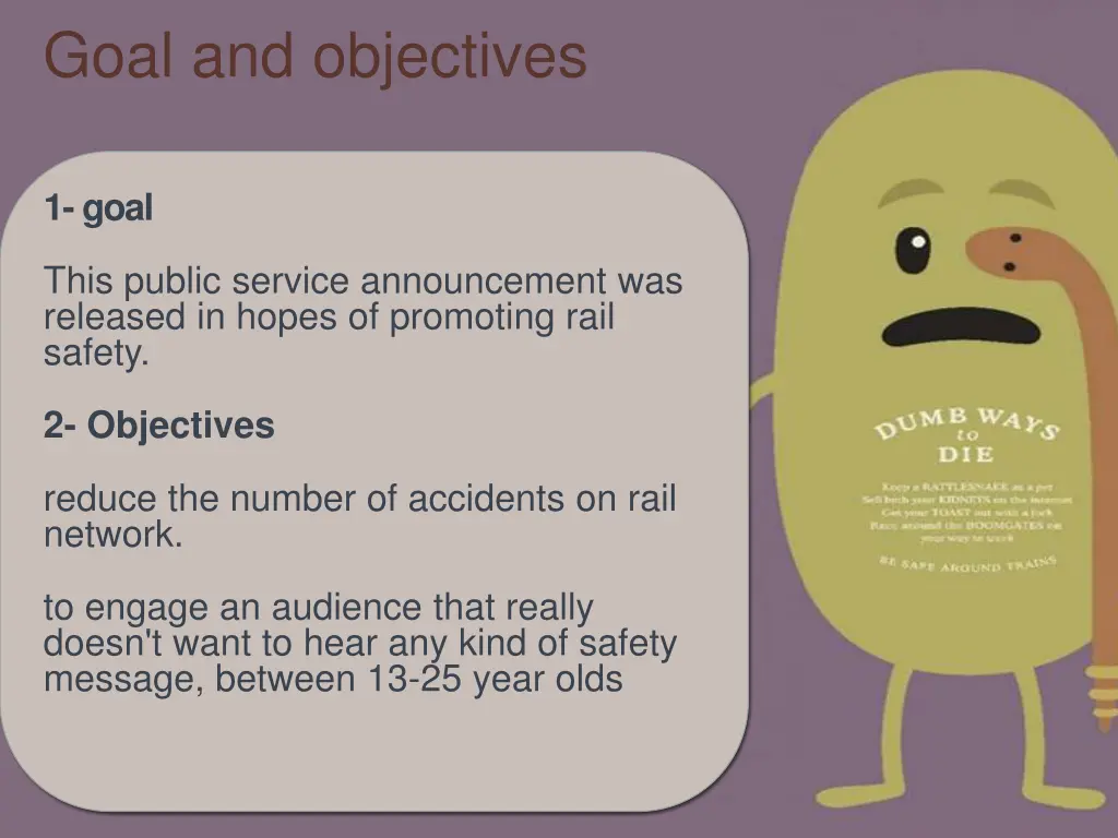 goal and objectives