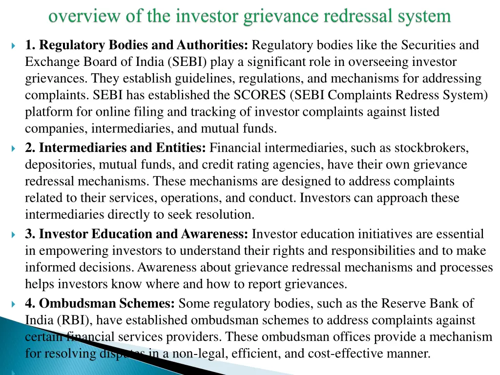 1 regulatory bodies and authorities regulatory