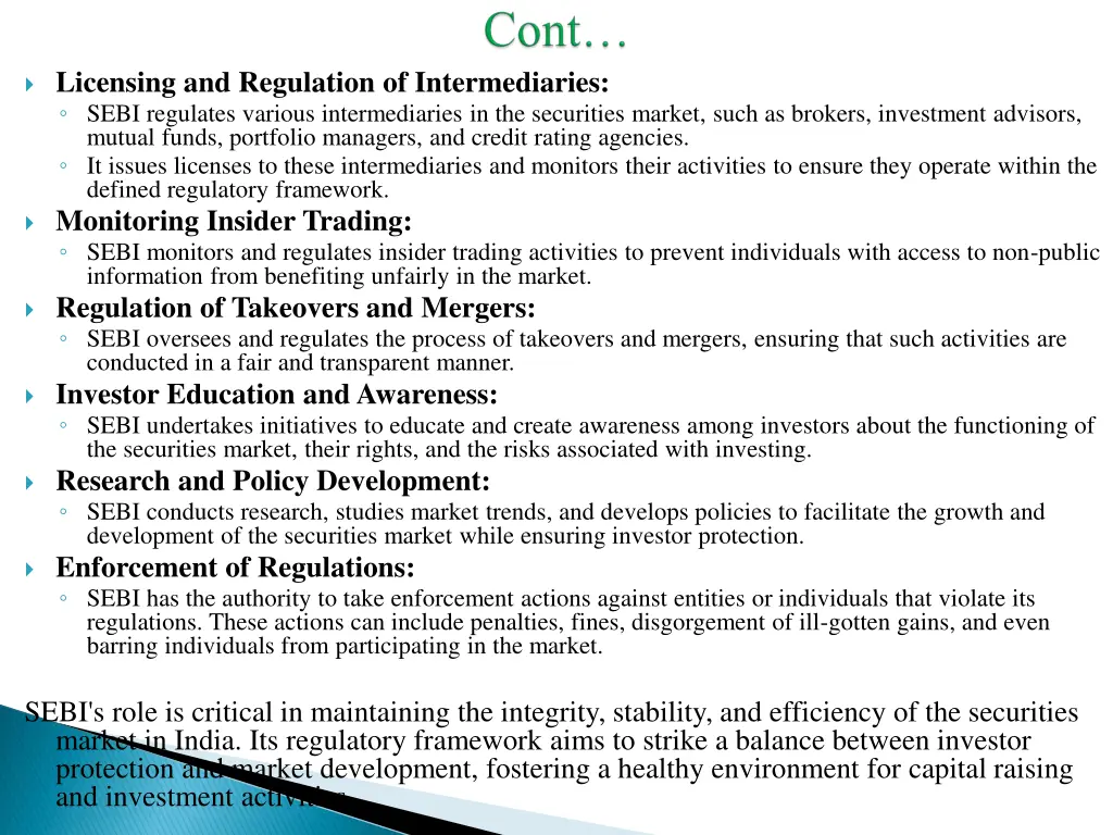 licensing and regulation of intermediaries sebi