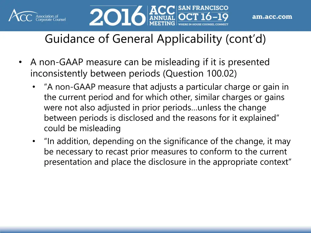 guidance of general applicability cont d 1